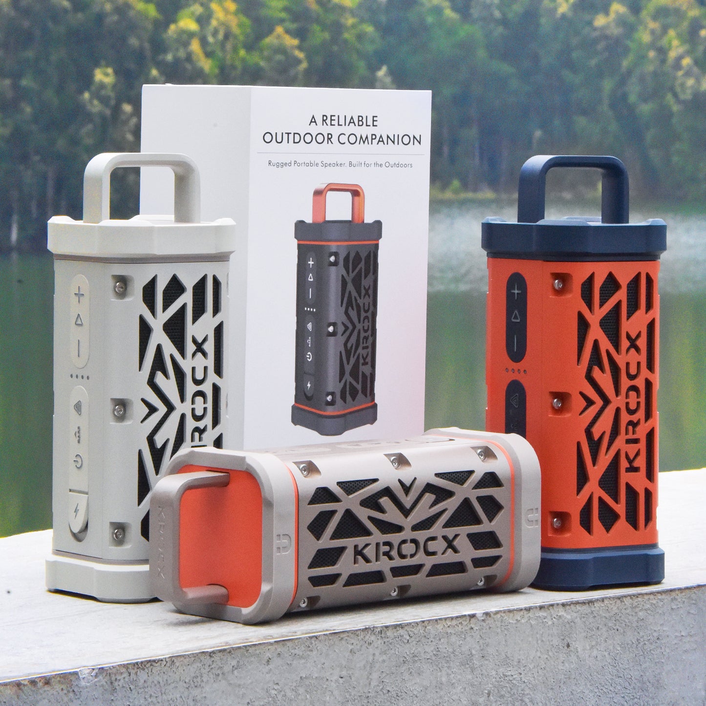 KROCX TRAVOR All-Aluminum Outdoor Bluetooth Speaker – Full-Metal Armor, IP68, Magnetic Mount, Bassup