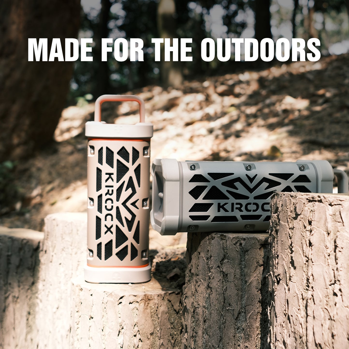 KROCX TRAVOR All-Aluminum Outdoor Bluetooth Speaker – Full-Metal Armor, IP68, Magnetic Mount, Bassup