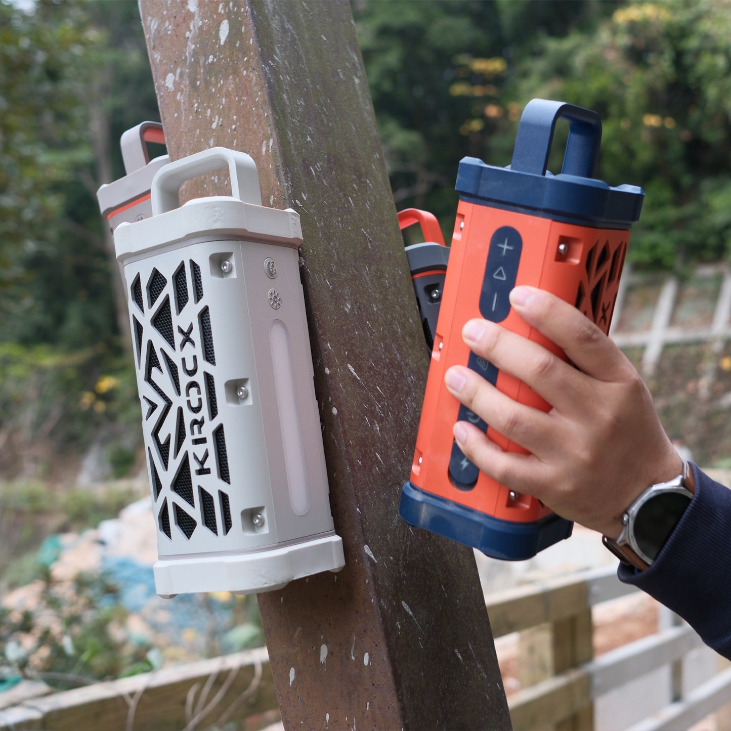 KROCX TRAVOR All-Aluminum Outdoor Bluetooth Speaker – Full-Metal Armor, IP68, Magnetic Mount, Bassup