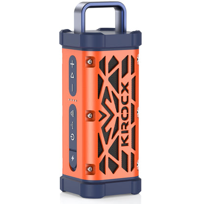 KROCX TRAVOR All-Aluminum Outdoor Bluetooth Speaker – Full-Metal Armor, IP68, Magnetic Mount, Bassup