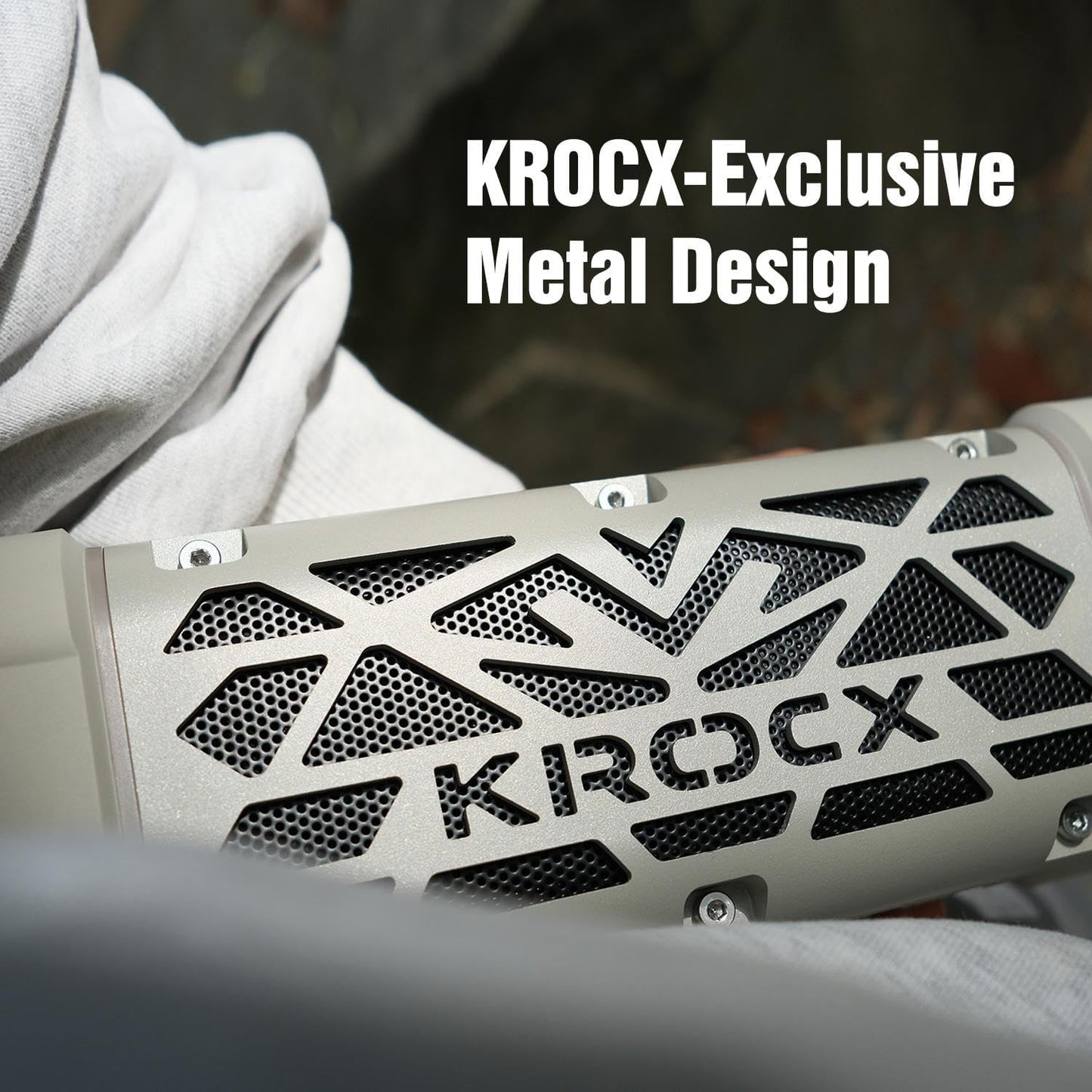 KROCX TRAVOR All-Aluminum Outdoor Bluetooth Speaker – Full-Metal Armor, IP68, Magnetic Mount, Bassup